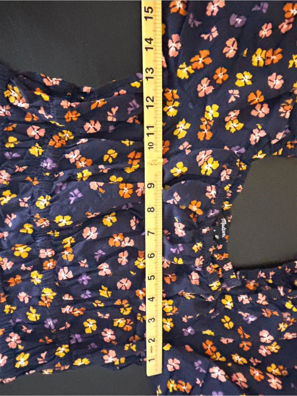 Madewell Aloha Floral Puff Sleeve Blouse SZ S